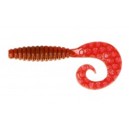 Силіконова приманка рибальська, ZEOX Comma Grub, довжина 3,4 дюймів, 7шт/уп, колір №002 UV